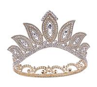 Hair Accessories Tiara Crown for Women Fashion Retro Baroque Style Crystal Tiaras Crowns Diadem Headbands Bride Wedding Birthday Hair Accessories Green