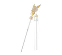 Hair Accessories,Vintage Hair Sticks Pearl Hairpin, S925 Silver Chinese Hair Chopsticks, Ornate Crystal Cherry Hair Sticks With Long Tassel, Dangle Twist Hair Bun Jewelry for Bride Girl Women, Orch(C