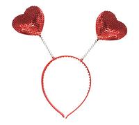 Hair Accessory 2021 Headband Valentine's Day Sequin Head Buckle Party Scenic Concert European And Adult Spring Heart Headband Mini Hair Clips (B, One Size)