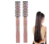 Hair Accessory Sequin Clip Set | 12 Pcs Hair Tinsel Clips,20-inch Adjustable Length,for Women And Girls,Sparkling Hairs Accessory Extender Designed Specifically For Girls' Cosplay Parties.