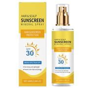 Hair and Scalp Sun Protection Spray, Non-Greasy SPF 30 Scalp Sunscreen Spray for UV Protector & Hair Dryness, Prevents Color Fade, Lightweight Formula for Hiking/Beach/Outdoors (1pcs)