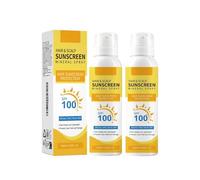 Hair and Scalp Sunscreen Spray SPF 100, UV Hair Protection Mist for Beach & Pool, Non Greasy & Lightweight Sunscreen for Women and Men, Pre Swim Essentials for All Hair Types (2pc)