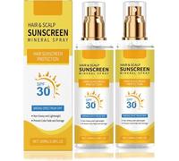 Hair and Scalp Sunscreen Spray SPF 30, Sunscreen Scalp and Hair Mist,Protector Spray, Prevents Color Fade & Dryness, Non-Greasy & Lightweight,Suitable for Hiking/Beach/Running (2)
