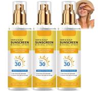 Hair and Scalp Sunscreen Spray SPF 30, Sunscreen Scalp and Hair Mist,Protector Spray, Prevents Color Fade & Dryness, Non-Greasy & Lightweight,Suitable for Hiking/Beach/Running (3)