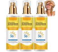 Hair and Scalp Sunscreen Spray SPF 30, Sunscreen Scalp and Hair Mist,Protector Spray, Prevents Color Fade & Dryness, Non-Greasy & Lightweight (3)