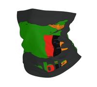 Hair Band Artist Text Zambia Flag Half Face Scarf Absorbent Headwear For Motorcycling, Fishing, Running