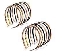 Hair Band, Black Plastic Headband, Non-Slip Headband with Non-Slip Teeth for Girls, Women, Plain Headbands (Pack of 12)