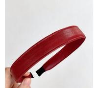 Hair Band Classic Vintage Headband Women's Wide PU Leather Headband Hair Accessories Hair Band Women's Elegant Hair Band Dirndl Non-Slip Headband for the Way to Work and Party Burgundy Red Pack of 2