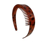 Hair Band, Extra Wide Thick Non-Slip, Acetate Headband with Teeth - Strong Grip Vintage Style for Women Office Hair Accessory (B)
