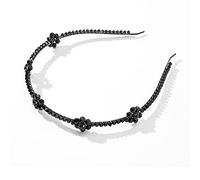 Hair Band Female Fashion Wild Enamel Lilac Hair Accessories Female Elegant Temperament Hair Accessories (Color : Transparent) (Black)