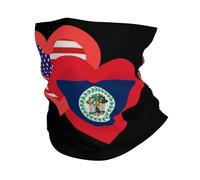 Hair Band Hearts America And Belizean Comfortable Calentador De Cuello Premium Pasamontañas For Outdoor Running Sports