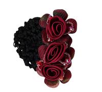 Hair Band Set - 8x8x5cm Flower Net Bag Hair Accessories - French Barrette Hair Clip - for Parties, Weddings, Performances, And Other Casual Or Formal Events