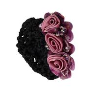 Hair Band Set - 8x8x5cm Flower Net Bag Hair Accessories - French Barrette Hair Clip - for Parties, Weddings, Performances, And Other Casual Or Formal Events