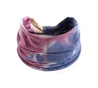 Hair Band Tie Dye Rainbow Colour Extension Yoga Hair Band Sport Elastic Sweat Absorbent Headband Sweatband Neon Yellow