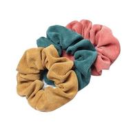 Hair Bands 3pcs Cord Scrunchie Corduroy Fabric Scrunchies Set Elastic Hair Bands Ponytail Tie Rope Headwear(H color)