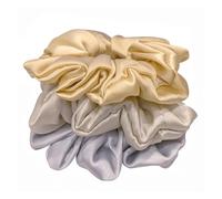 Hair Bands 3PCS Silk Solid Color Hair Ties Hair Scrunchies Women Big Hairbands Hair Accessories(Color2)