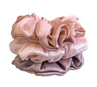 Hair Bands 3PCS Silk Solid Color Hair Ties Scrunchies Women Big Hairbands Accessories(Color7)