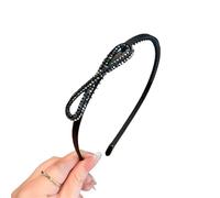 Hair Bands Accessories Minimalist Rhinestone Bows Hoop Headband Hair Woman Anti Slip Teeth Girls Headbands For Women Girls(Color-01)