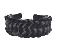 Hair Bands,Braided Band, Braid, Elegant Headband, 5 Strands Wig, Elastic with Teeth(Black)