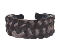 Hair Bands,Braided Band, Braid, Elegant Headband, 5 Strands Wig, Elastic with Teeth(Dark Brown)