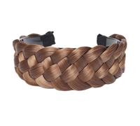 Hair Bands,Braided Band, Braid, Elegant Headband, 5 Strands Wig, Elastic with Teeth(Light brown)
