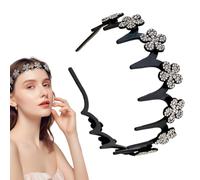 Hair Bands for Women, Rhinestone Flower, Playful Headband, All-Year Wearable Hair Accessories, Firms Hair for Women for Leisure, Business, Sports