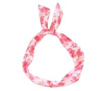 Hair Bands,Pack of 12 Adjustable Flower Headbands for Women, Bunny Ear Headband, Bendable Band, Retro Bow with Wire(Red)