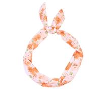 Hair Bands,Pack of 12 Adjustable Flower Headbands for Women, Bunny Ear Headband, Bendable Band, Retro Bow with Wire(Orange)