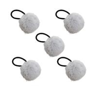 Hair Bands with Pom Poms - Ponytail Holders - Hair Rope with Coloured Balls | Elegant Hair Bands with Balls of Hair Bands Elastic Bands for Hair Rings with