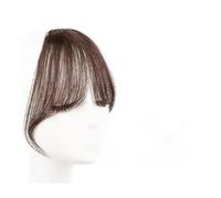 Hair Bangs Air Bangs Wig For Women With Natural Front Forehead Invisible Hair Patch Round Face French Bangs Fake Bangs Clip in Bangs(Color:Brownish black)