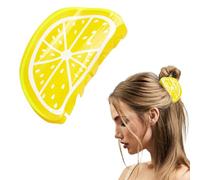 Hair Barrettes French, Barrette Clip Barrette Small Clips Slides Elegant Cute Hawaiian tropical style hairpin for Women Thick Fine Hair Barrettes (lemon)