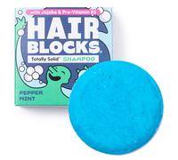 Hair Blocks - Solid Shampoo Bar (85g) for all hair types: Peppermint Solid Shampoo Bar | Soap Free, Plastic Free | Plant Based | Natural | Conditioning