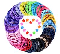 Hair Bobbles, 200Pcs Hair Ties Elastic Hair Bands Ponytail Holders for Girls Women with 15Pcs Mini Hair Clips (Multicolor)