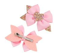 Hair Bow Clips for Girls 2 Pieces Sparkly Cute Barrette
