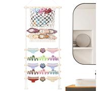 Hair Bow Organizer Macrame Wall Mounted Hairpin Hanger