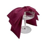 Hair Bow Satin Big Bow Hairpins Popular Hair Clip Women Sweet Solid Three-layer Drape Hairgrip Accessories Decorate(Pig liver red)