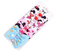 Hair Bows Clips Slides Grips 2.7" inch Small Straight Minnie Mouse Theme Design Pairs Hairbows 8 Pack