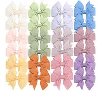 Hair Bows for Girls Grosgrain Ribbon Windmill Baby Hair Clips Toddler Hair Accessories with Alligator Clip Bow Kids Teens 24pcs