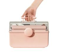 Hair Box, Dust-Proof Portable Box Organizer for Girls Hair Stuff, Accessories Makeup Case Storage Holder for Baby Nail Supplies Craft Ties Home School Office