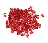 Hair Braiding Beads 100pcs Aluminum Hair Rings Cuffs for Dreads Braids Extensions 8mm Multi Color Pack (7 Colors) (Red)