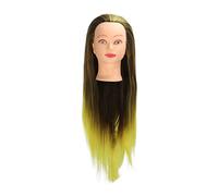 HAIR BRAIDING HEAD SIMULATION COMPACT HAIRDRESSING MANNEQUIN HEAD WITH YELLOW HAIR FOR HAIRDRESSING PRACTICE