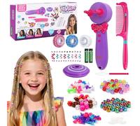 Hair Braiding Kit & Toys for 6 7 8 9 10 Year Old Girls, 3-In-1 DIY Princess Braiding Electric Machine with Hair Beads Accessories for Girl Birthday - Braids, Bead, Twist