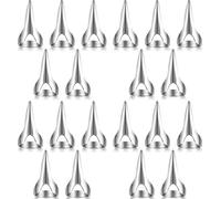 Hair Braiding Tool - 20 Pcs Metal Hair Parting & Sectioning Rings for Braids, Extensions & Coloring, Silver