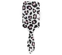 Hair Brush Aesthetic Unique Beauty Leopard Butterfly Pink Paddle Brush Wet And Dry Hairbrush Wetbrush for Women Men Improve Hair Texture