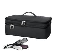 Hair Brush Bags - 200g Double Layer Travel Case for | Heat Resistant Polyester Storage for Hot Brushes By TOD, Black, Consulte la descripción