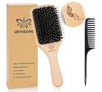 Hair Brush Boar Bristle Hairbrush for Thick Curly Thin Long Short Wet or Dry Hair Adds Shine and Makes Hair Smooth, Best Paddle Hair Brushes and Comb Set for Men Women Kids