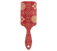 Hair Brush Bright Festive Holiday Symbol Chinese Style Red Paddle Brush Wet And Dry Hairbrush Wetbrush for Women Girls Improve Hair Texture