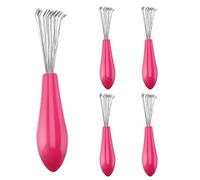 Hair Brush Cleaner Comb Cleaning Tool Cleaning Claws Hairbrush Cleaner Tool Mini Hair Dirt Remover with Metal Wire Rake 5 Pcs