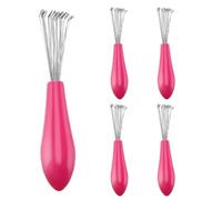 Hair Brush Cleaner Comb Cleaning Tool Cleaning Claws Mini Hair Dirt Remover with Metal Wire Rake 5 Pcs..