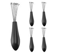 Hair Brush Cleaner Comb Cleaning Tool Cleaning Claws Mini Hair Dirt Remover with Metal Wire Rake Black 5 Pcs brush comb cleaner